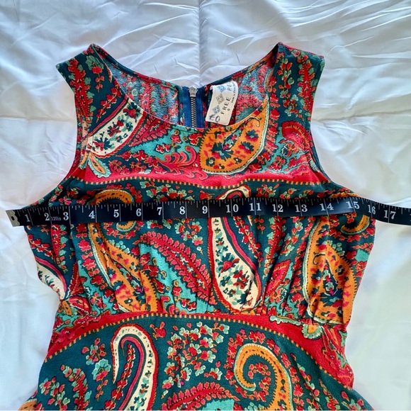 Free People Dancing Pretty Paisley Print Dress - Size 0 - Picture 7 of 9